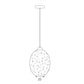 Moravian Glass Oval Pendant Light - Chrome