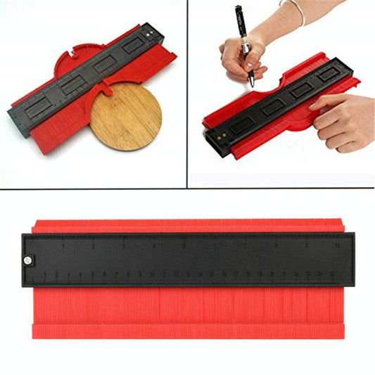 10-inch Woodworking Contour Arc Gauge Tool - Multifunctional - Red