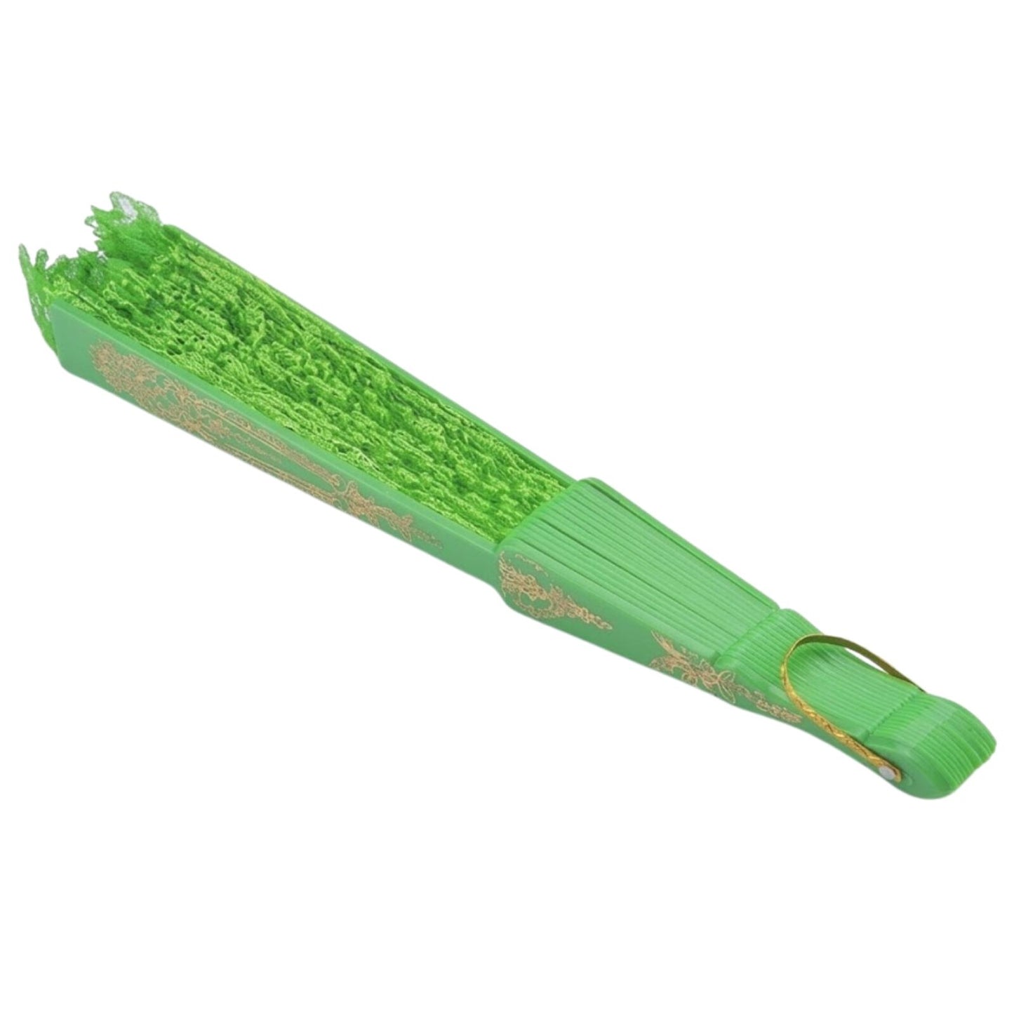 LACE FAN Hand Folding Wedding Party Bridal Spanish Costume Accessory - Green