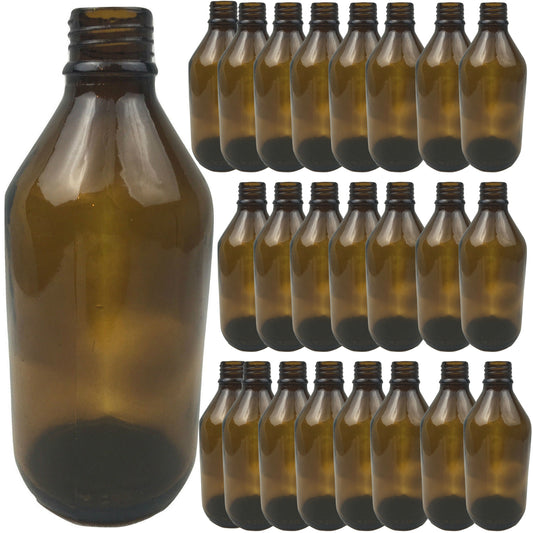 Brown Glass Bottle 600ml for Plinking Shooting Target Practice without Lids/Caps - 24x