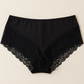 3x Womens Lace Boyshort Boyleg Full Briefs Underwear Undies in Black
