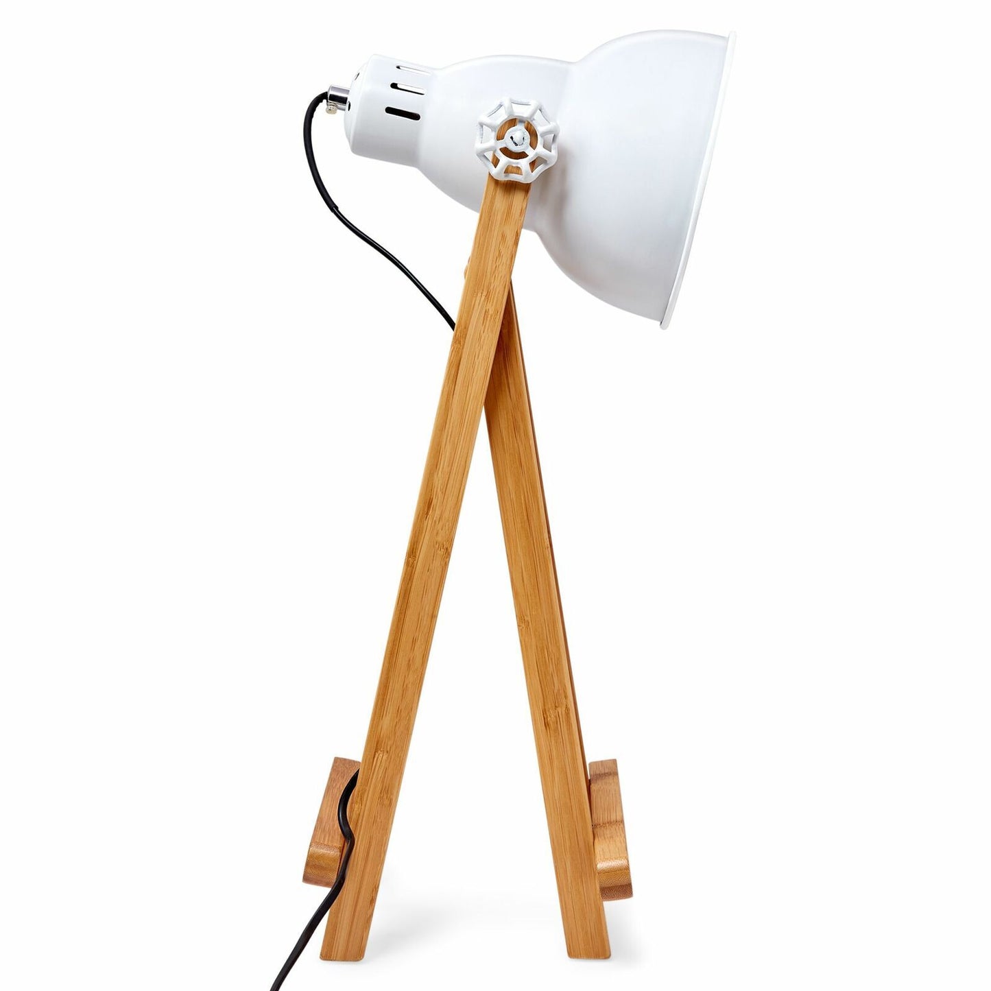 Bamboo Easel Table Lamp 61cm Modern Scandi Designer Desk Light - Bedroom Office