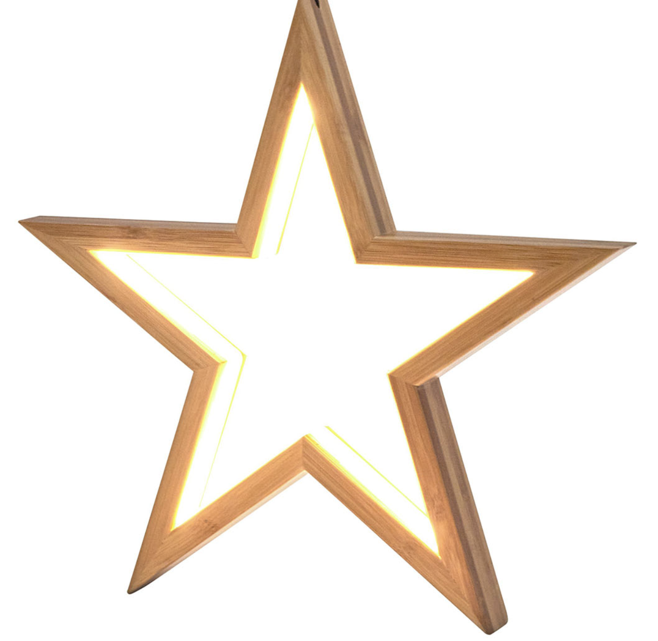 Ceiling Lamp Large Bamboo Star LED Hanging Light Natural Home Decor Pendant