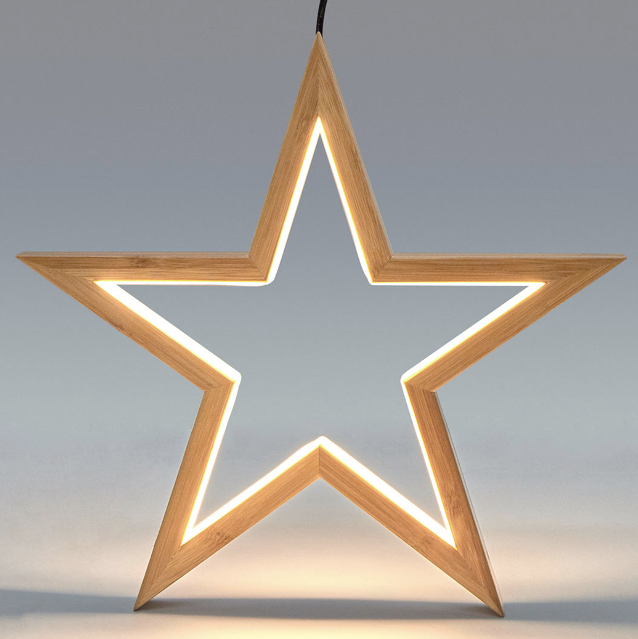 Ceiling Lamp Large Bamboo Star LED Hanging Light Natural Home Decor Pendant