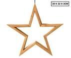 Ceiling Lamp Large Bamboo Star LED Hanging Light Natural Home Decor Pendant