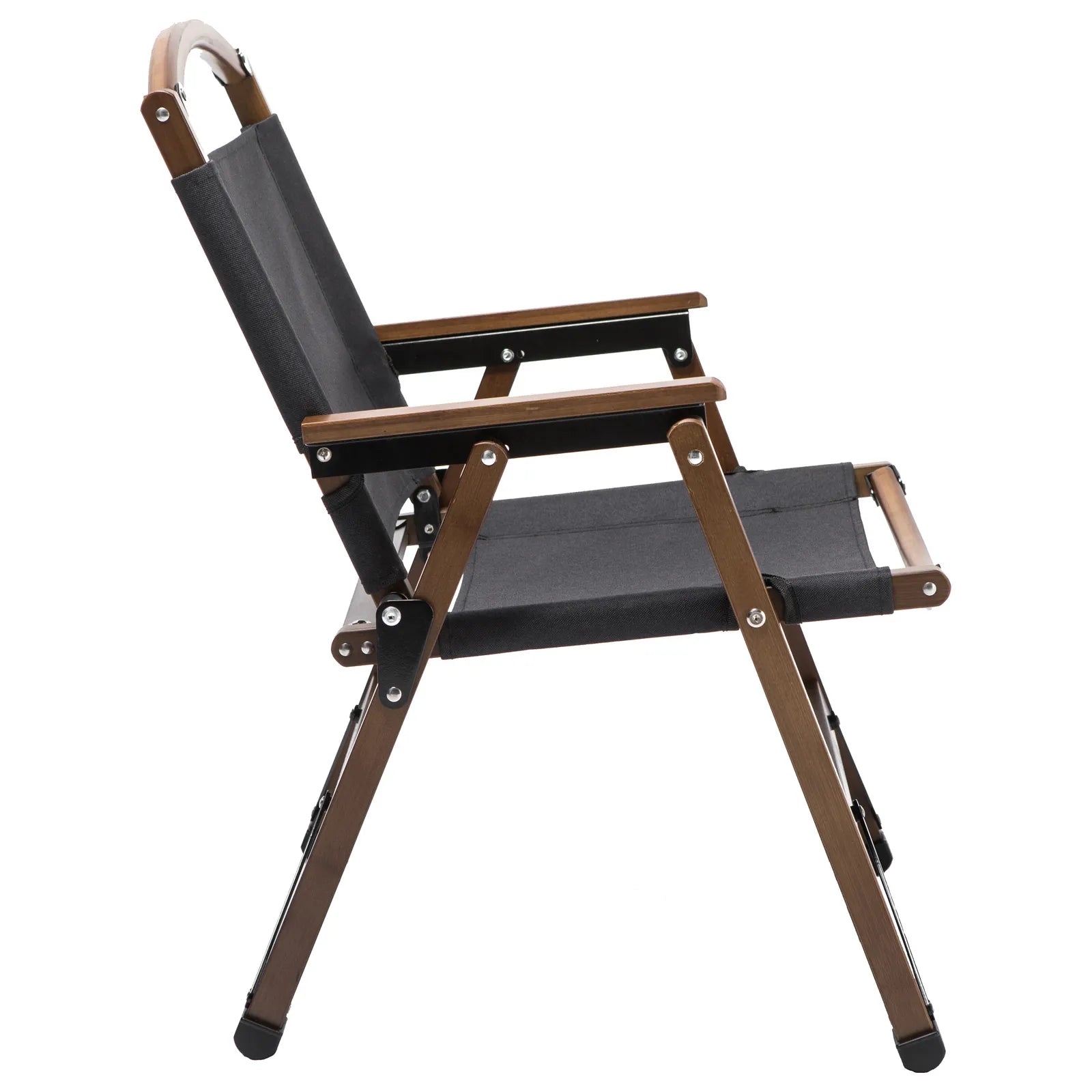 Camping Chair Bamboo Canvas Foldable Outdoor Wooden Travel Picnic