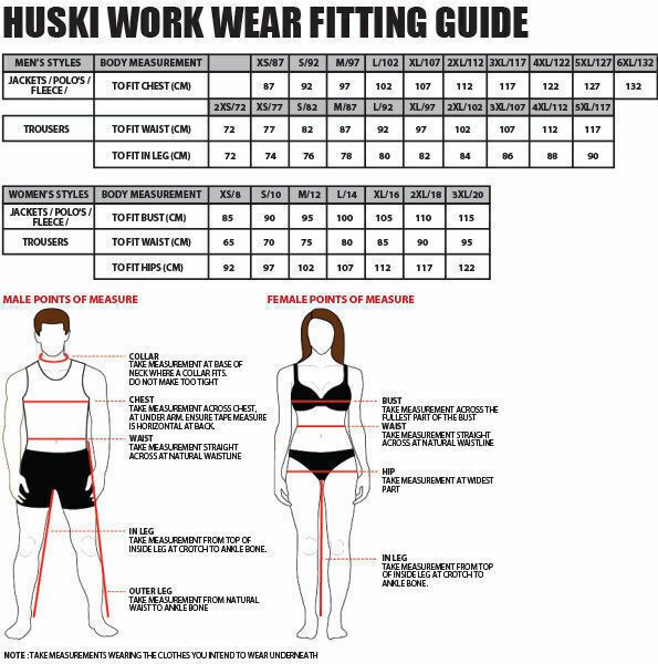 HUSKI STRATUS RAIN JACKET Waterproof Workwear Concealed Hood Windproof Packable - Black