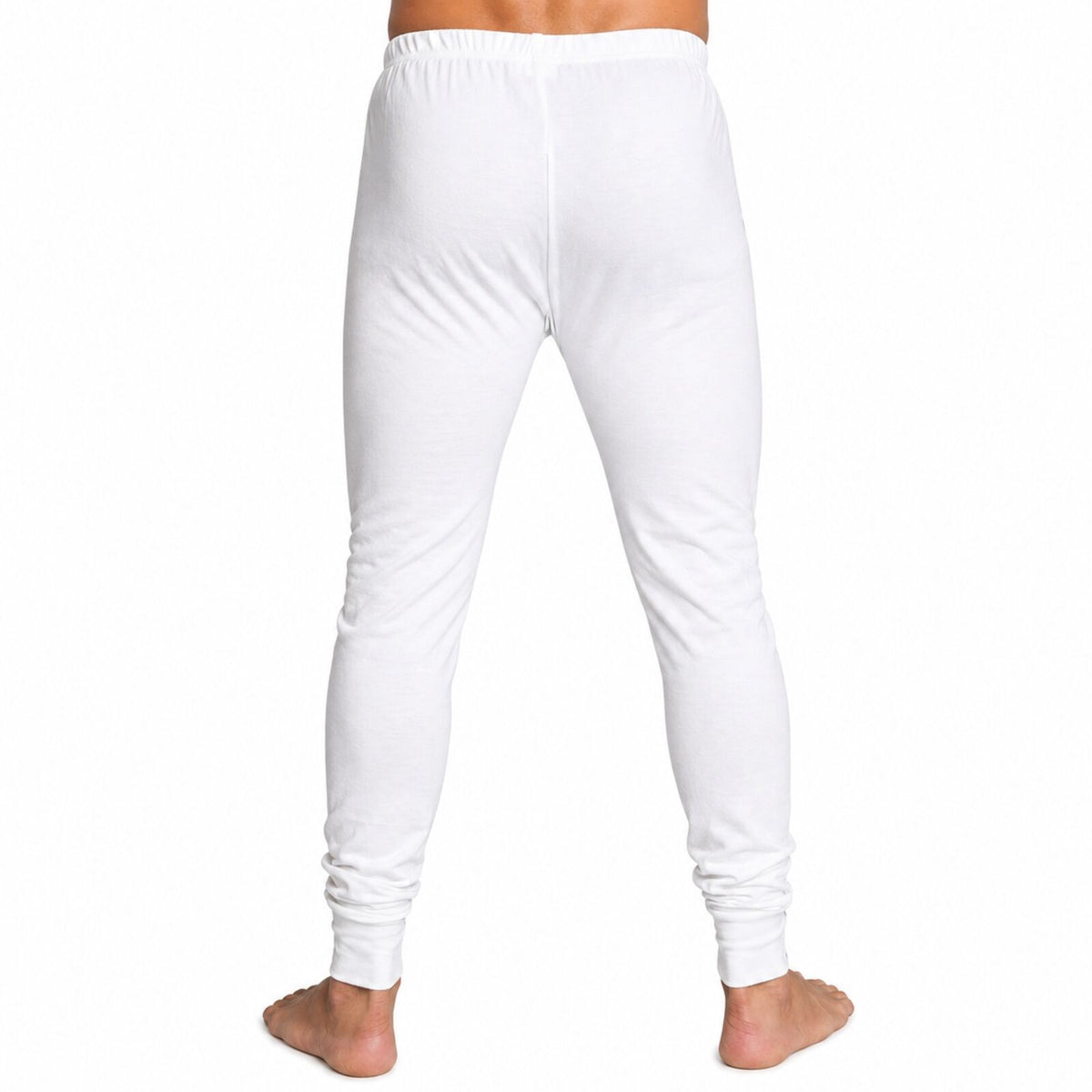 Mens Thermal Long John Pants Merino Wool Blend Base Layer Winter Warm - Beige