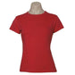 Womens 100% Cotton T-Shirt Plain Basic Tee Casual Top in Red