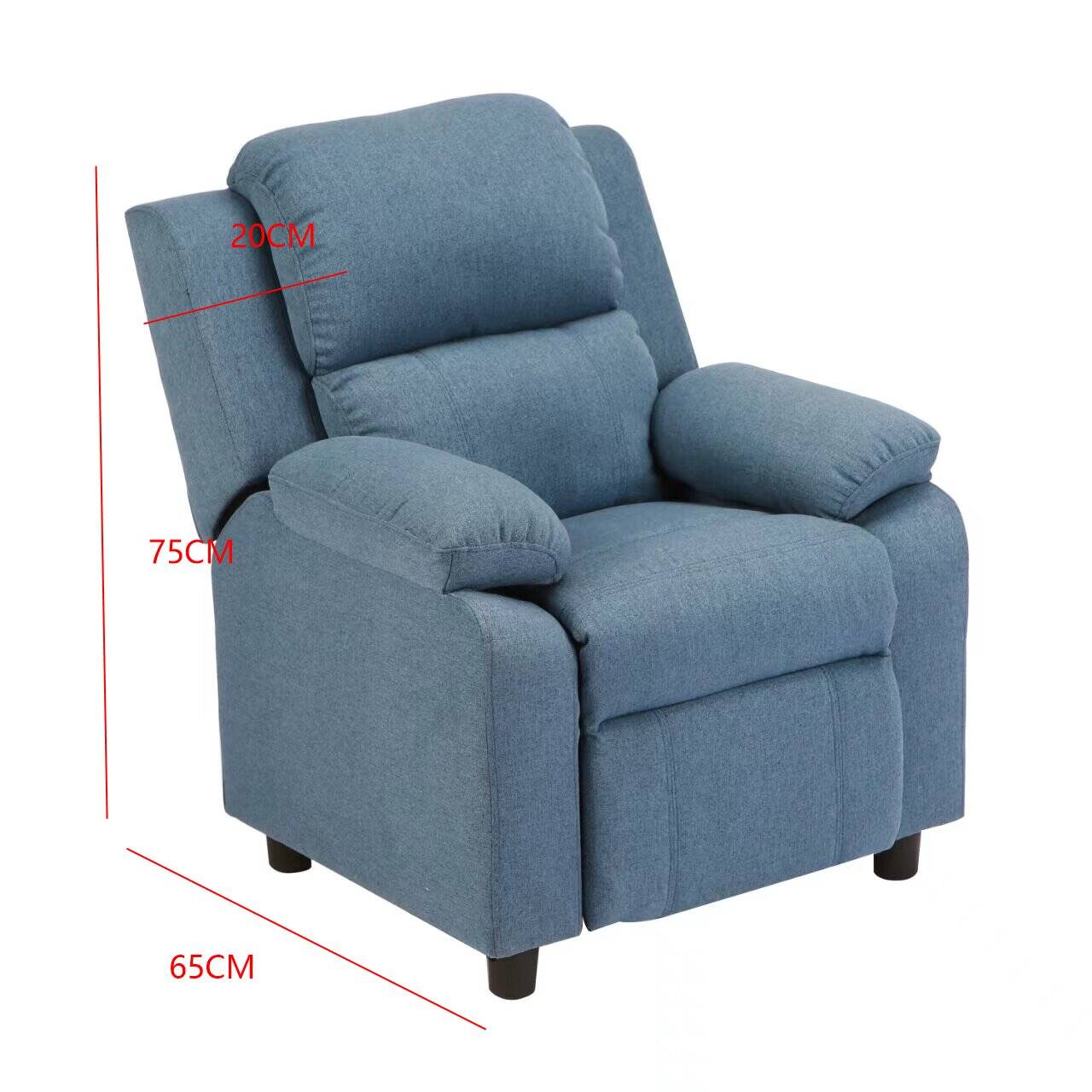 Erika Blue Kids Recliner Sofa Chair Blue Lounge Couch Armchair Childrens