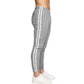 Mens Fleece Track Pants Skinny Joggers Slim Fit Sweatpants Gym - Grey Marle