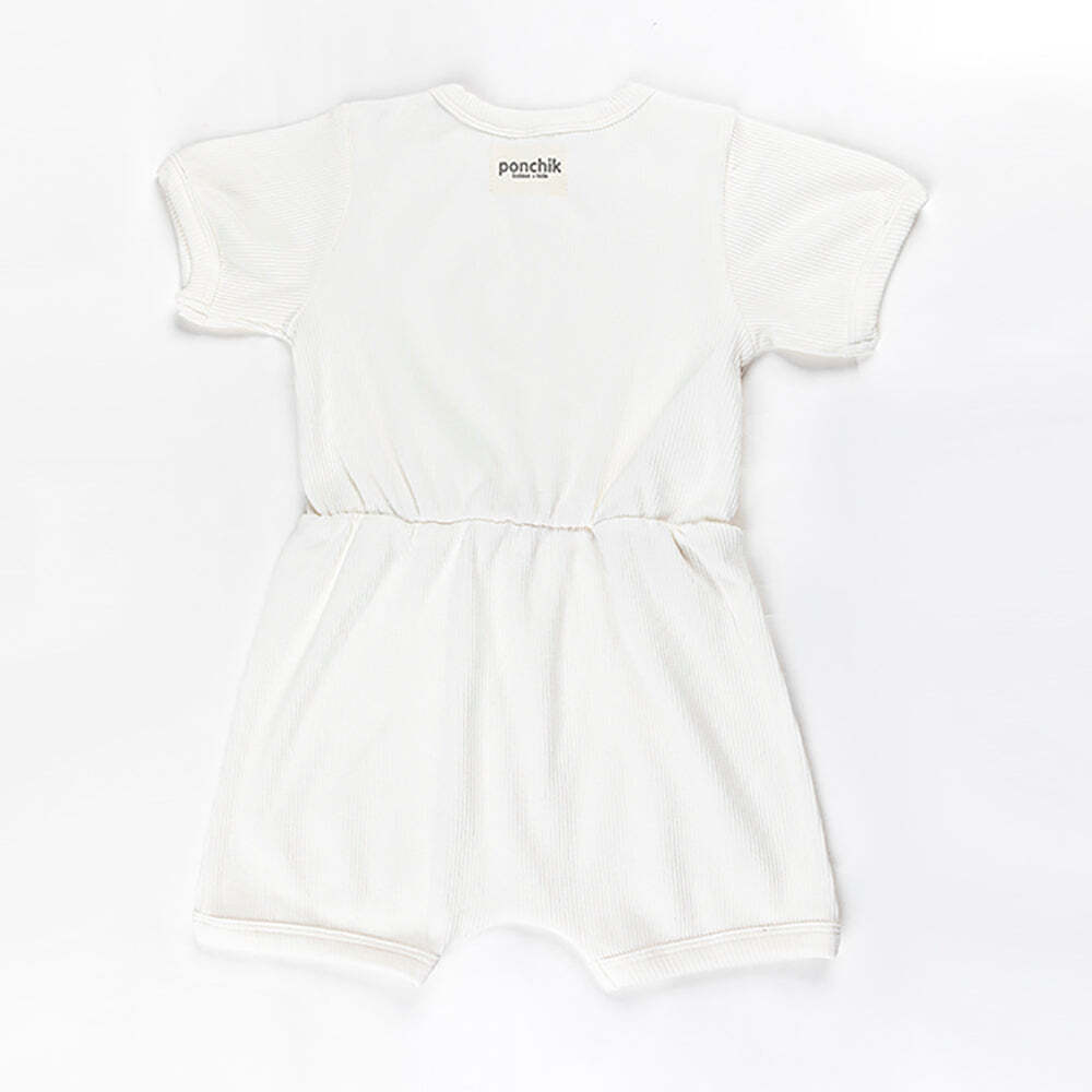 Ponchik Babies + Kids - Ribbed Cotton Romper - - 3-6 months