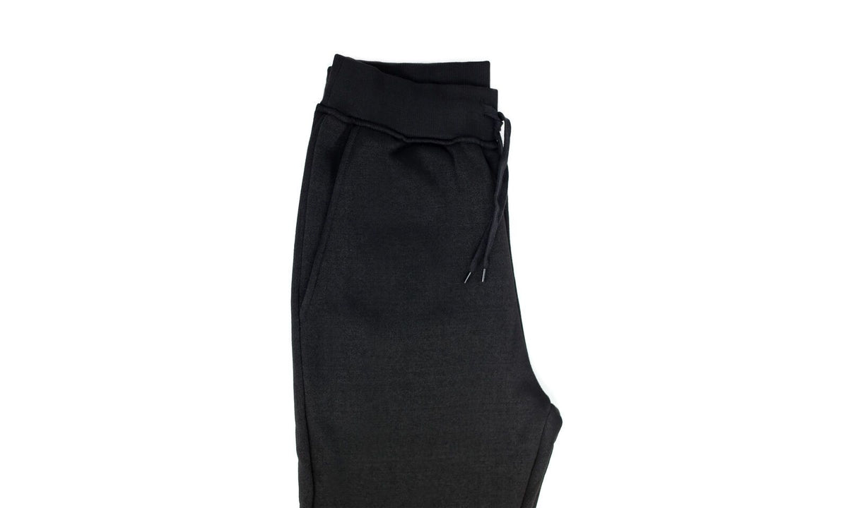 Mens Skinny Track Pants Joggers Trousers Gym Casual Sweat Cuffed Slim Trackies Fleece - Black