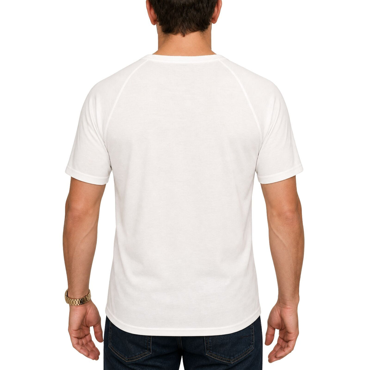 Mens Merino Wool Blend Thermal Top Short Sleeve Base Layer Warm - Natural