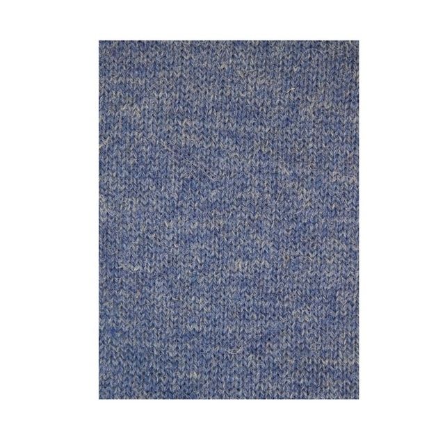 100% Shetland Ragg Wool V Neck Knit Jumper Pullover Mens Sweater Knitted - Sky