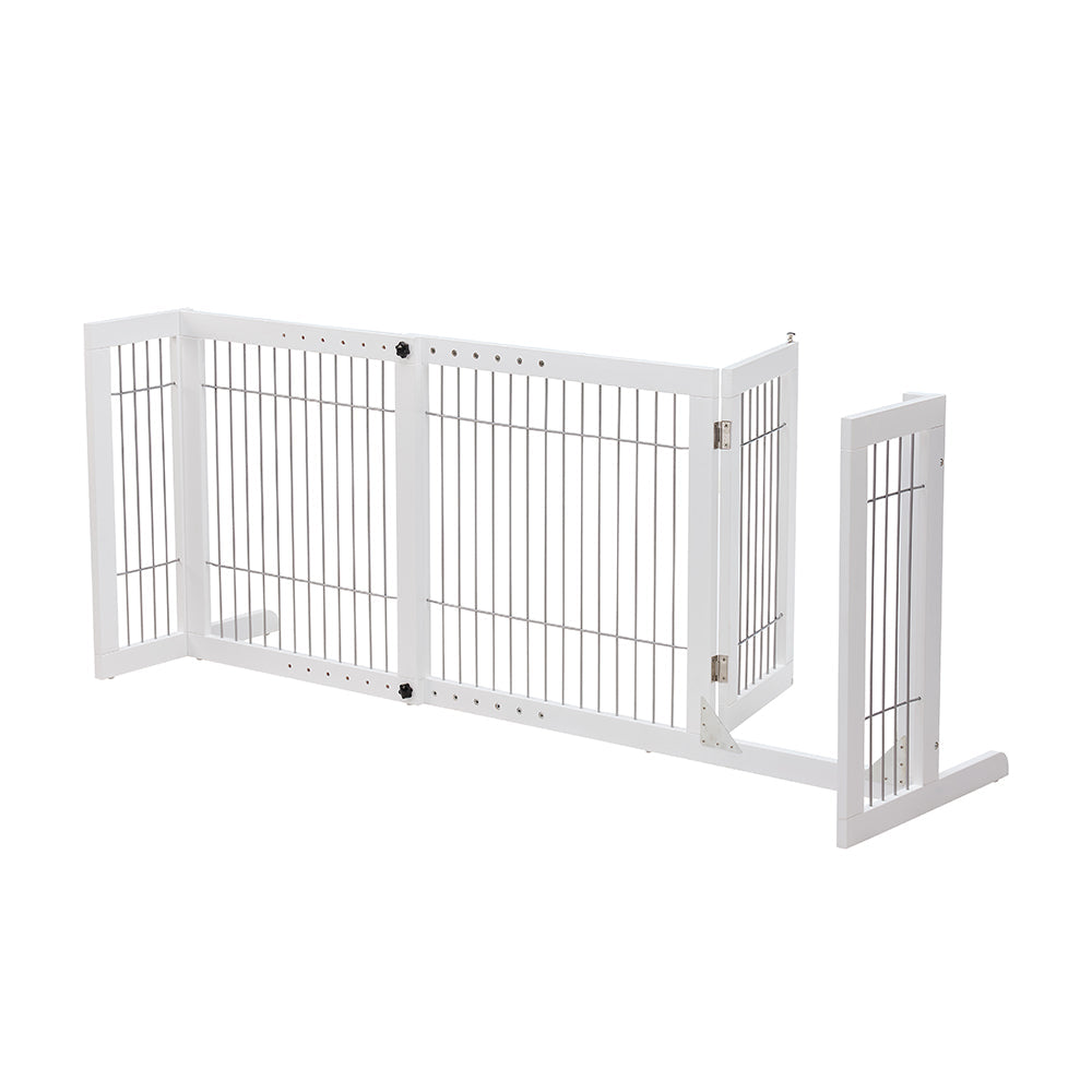 Freestanding Retractable Dog Barrier with Gate - Small