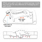XL Size PawfectFriend Orthopedic Dog Bed 3-Side Comfort Bolster Padded Calming Mattress Bed with Removable Cover
