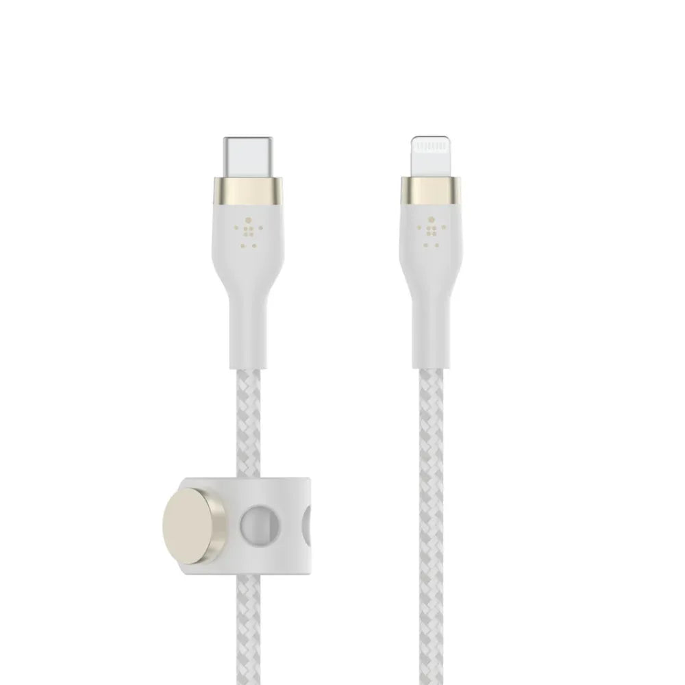 Belkin BoostCharge Pro Flex USB-C to Lightning Cable 1m - White