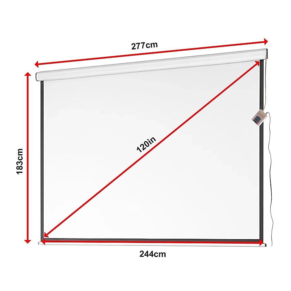 Motorised Projector Screen 120" TV with Remote