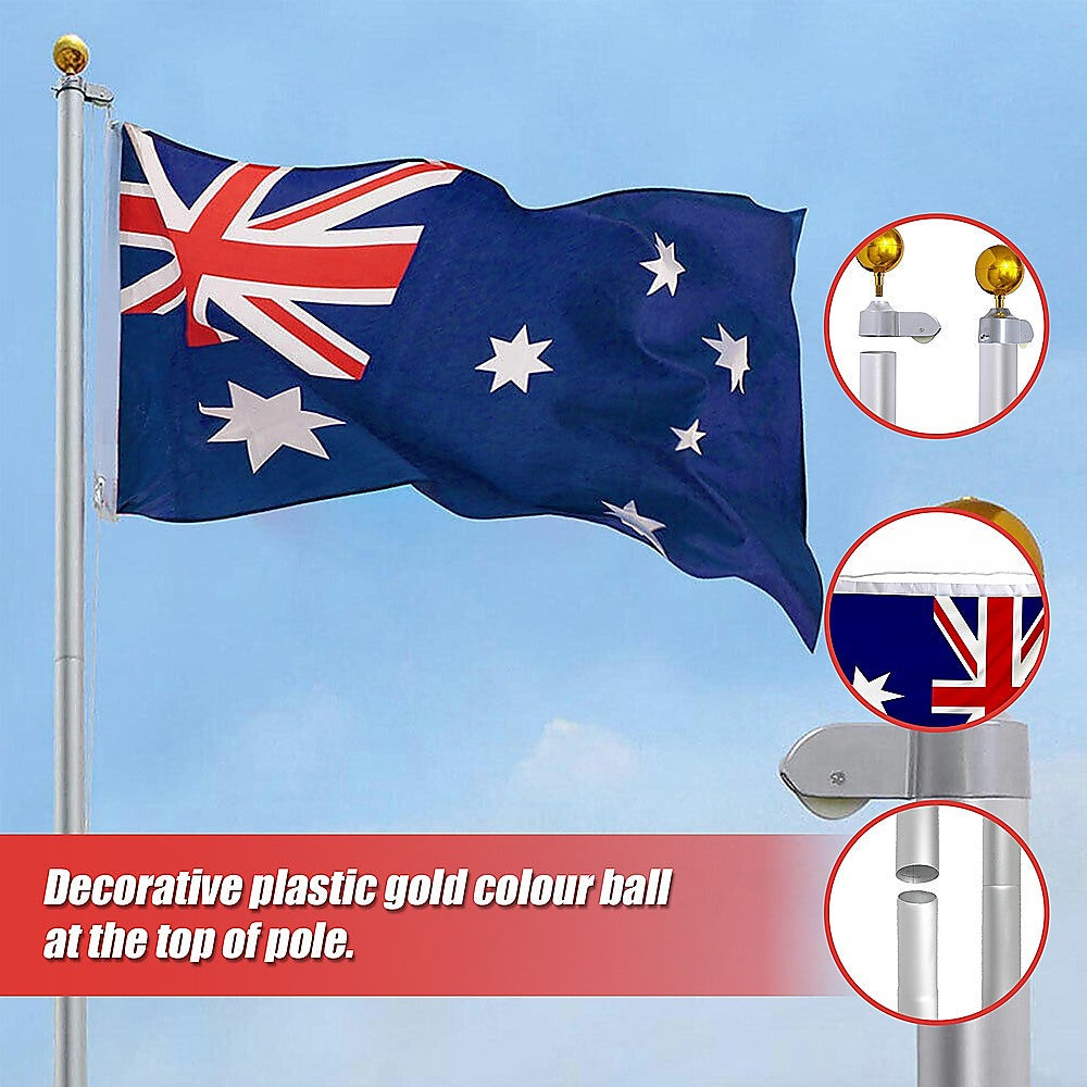 Flag Pole Full Set 6.0M Kit with Australian Flag