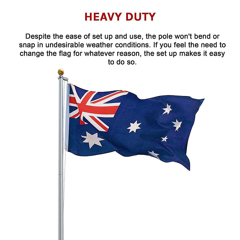 Flag Pole Full Set 6.0M Kit with Australian Flag