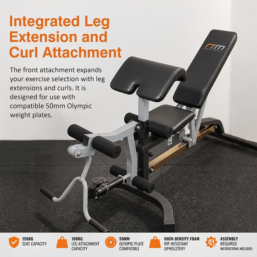 FID Flat Incline Decline Bench Press with Leg Extension
