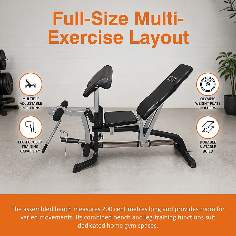 FID Flat Incline Decline Bench Press with Leg Extension