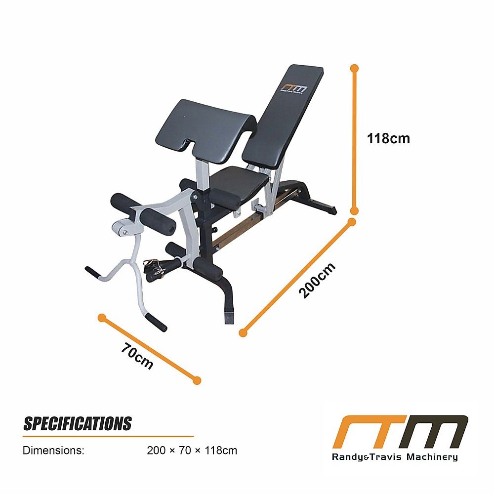 FID Flat Incline Decline Bench Press with Leg Extension