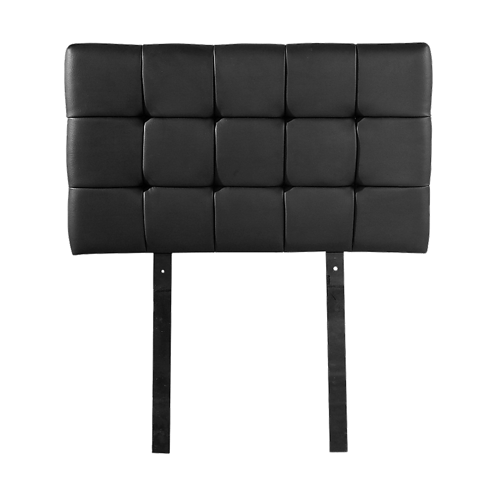 PU Leather Deluxe Bed Headboard Bedhead Single - Black