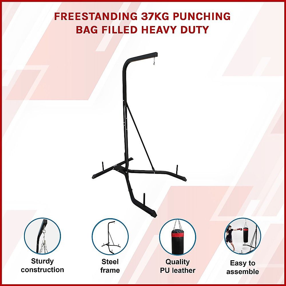 Punching Bag Freestanding 37kg Filled Heavy Duty