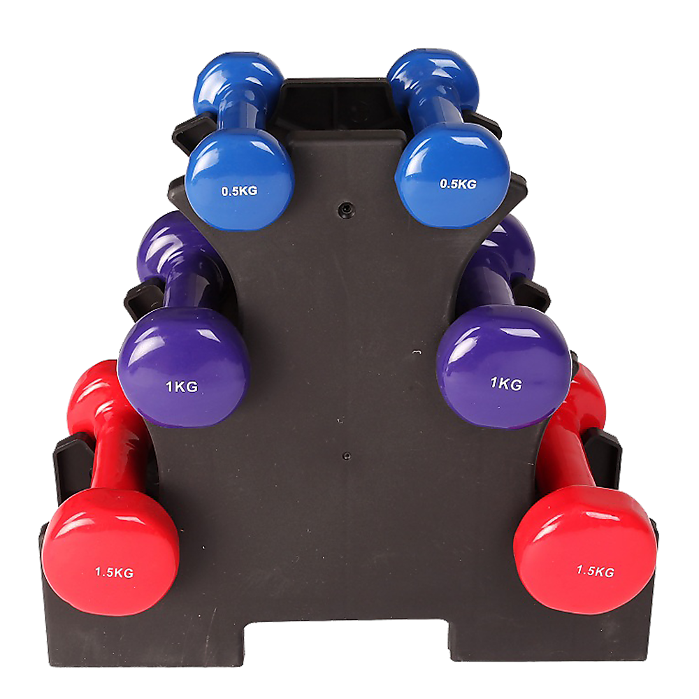 Dumbbell Set 6-Piece - Includes Rack