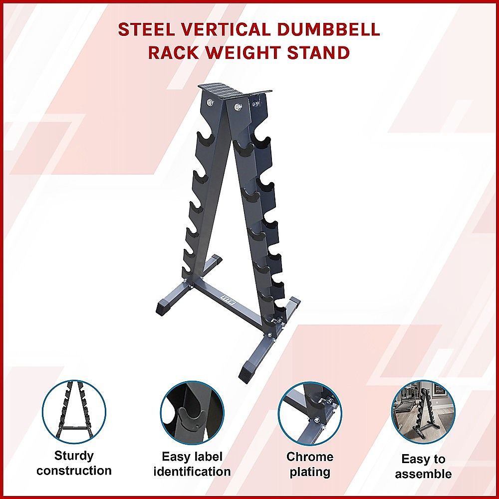 Vertical Dumbbell Rack Weight Stand - Steel