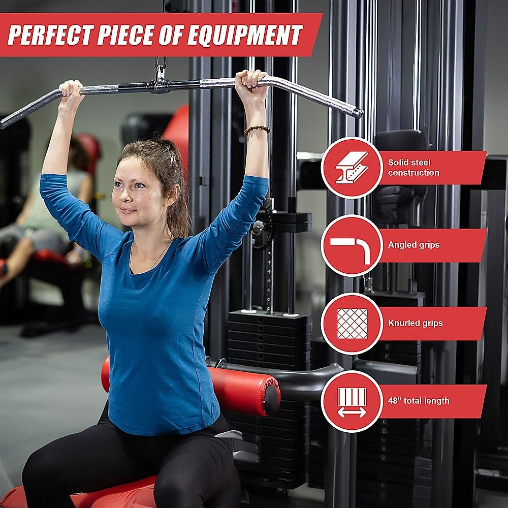 Lat Pulldown Bar Cable Attachment 48"