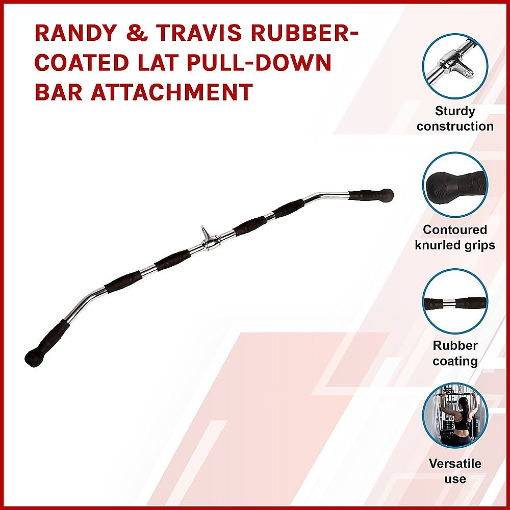 Rubber-Coated Lat Pulldown Bar Attachment - Randy & Travis