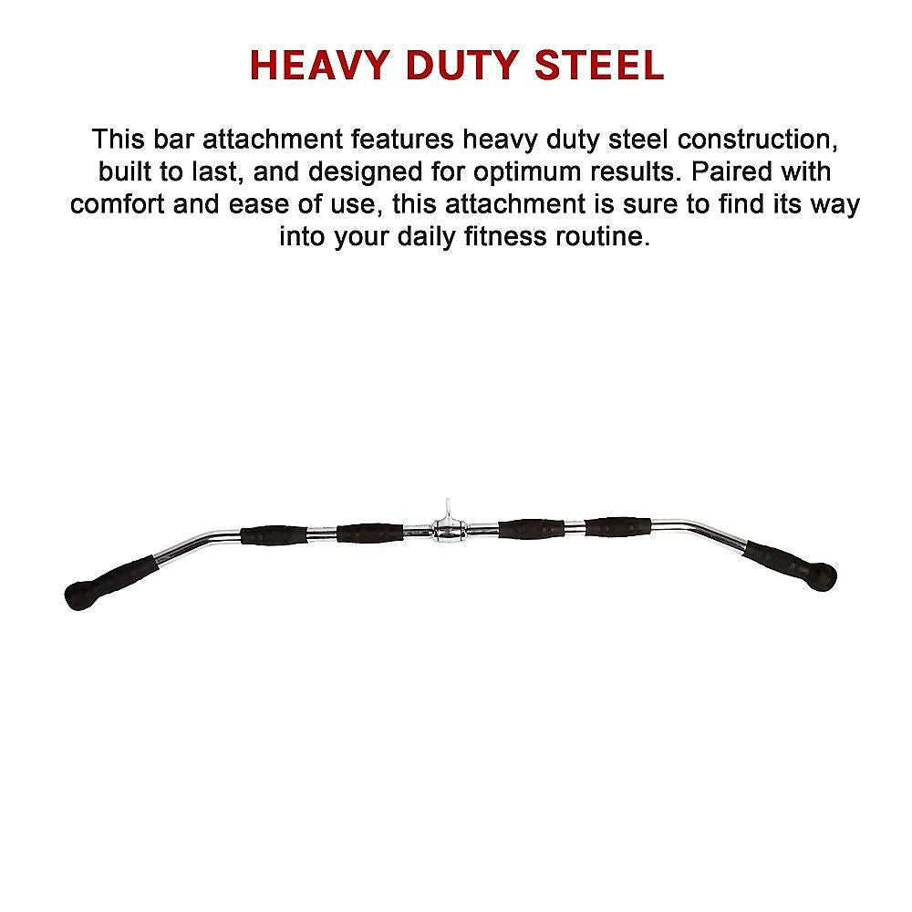 Rubber-Coated Lat Pulldown Bar Attachment - Randy & Travis