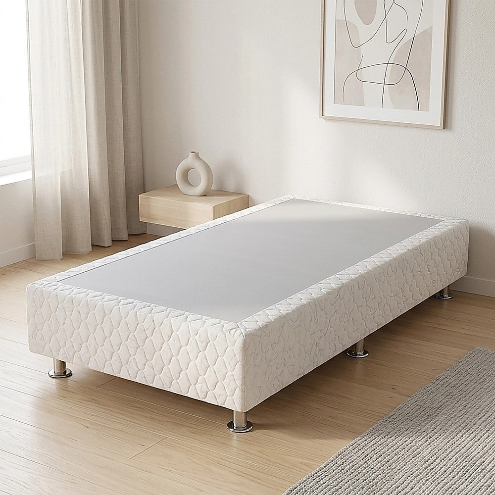 Bed frame with single ensemble base bedroom mattress