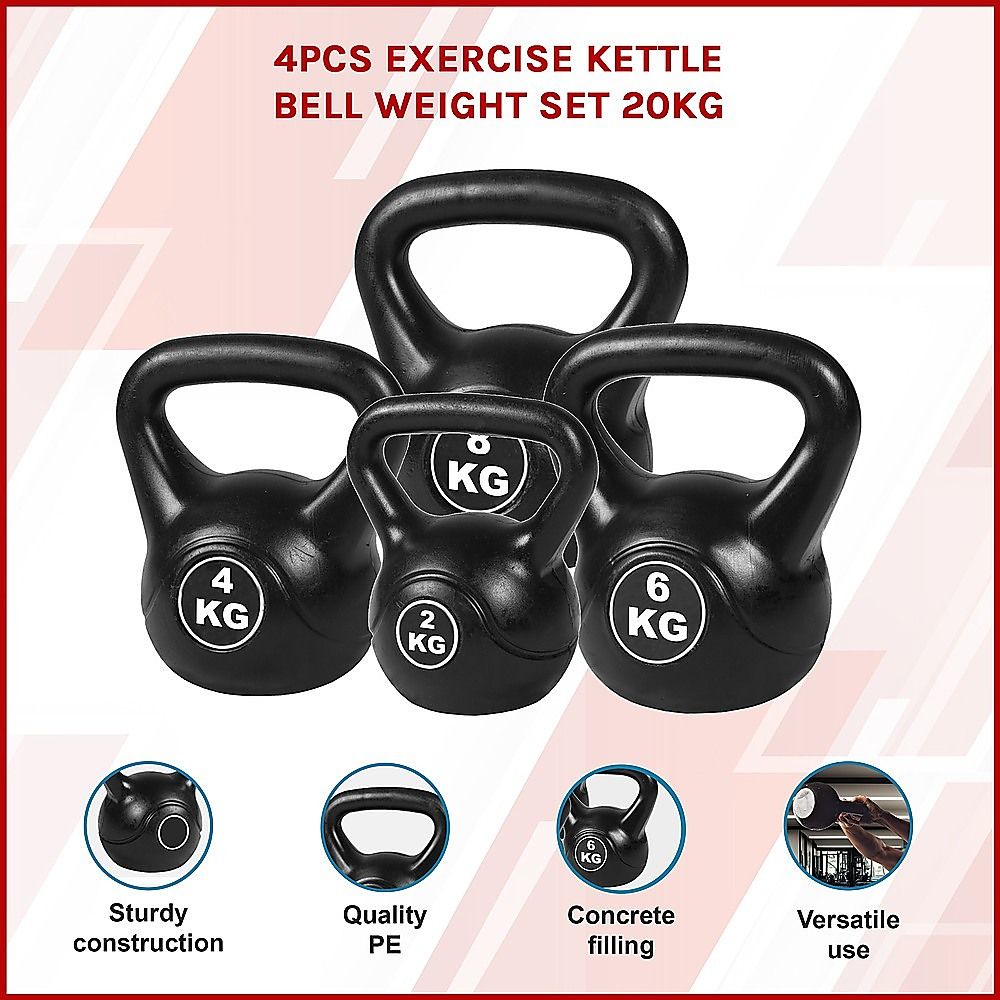 Exercise Kettlebell Weight Set 4pcs - 20KG