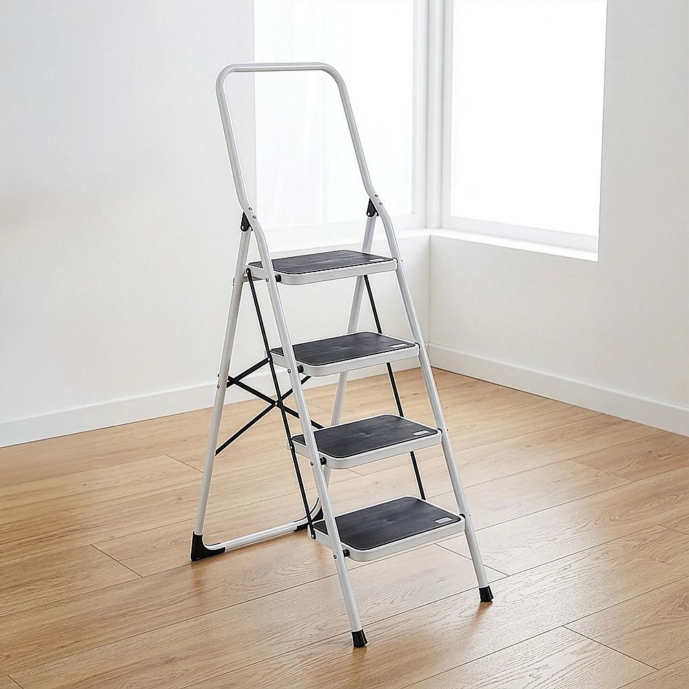Foldable Non-Slip 4 Step Steel Ladder