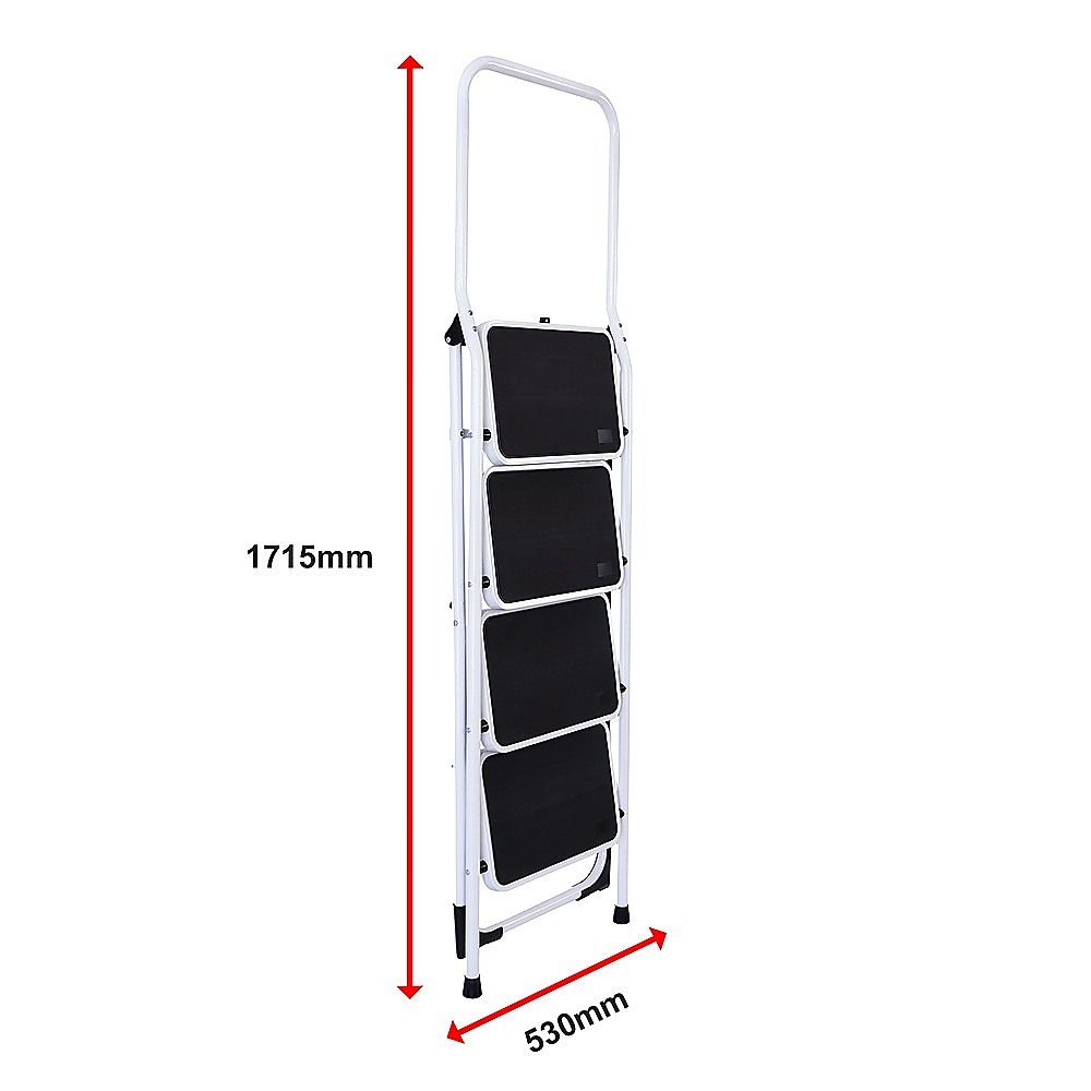 Foldable Non-Slip 4 Step Steel Ladder