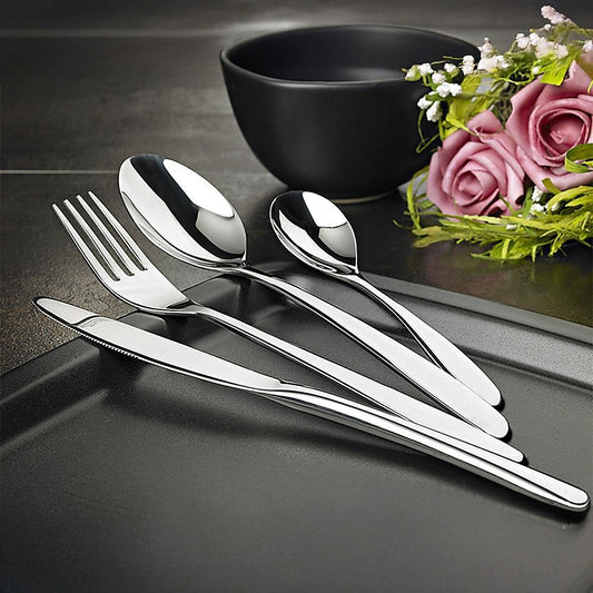 Stainless Steel Cutlery Set 32-Piece - Knives Fork Spoon Teaspoon