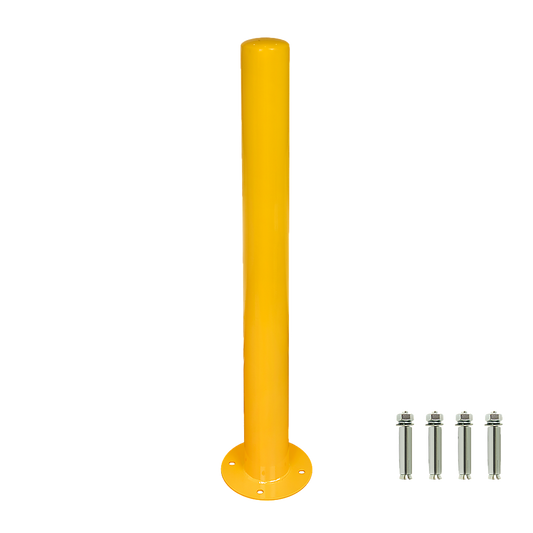 Heavy Duty Steel Bollard Post - Yellow