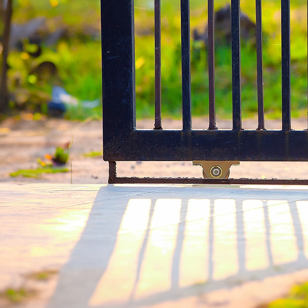 Sliding Gate Hardware Accessories Kit - 6M Track, Wheels, Stopper, Roller Guide