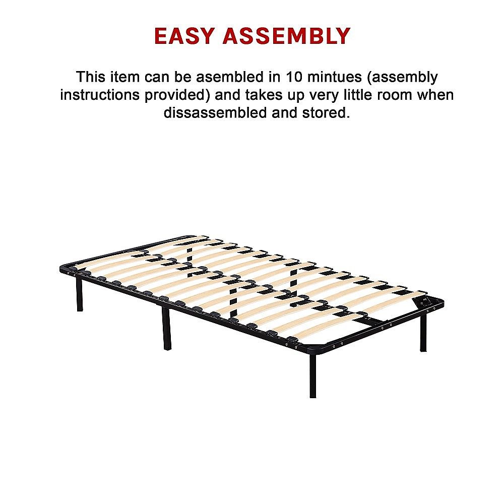 819363 Bed Frame King Single Metal Bedroom