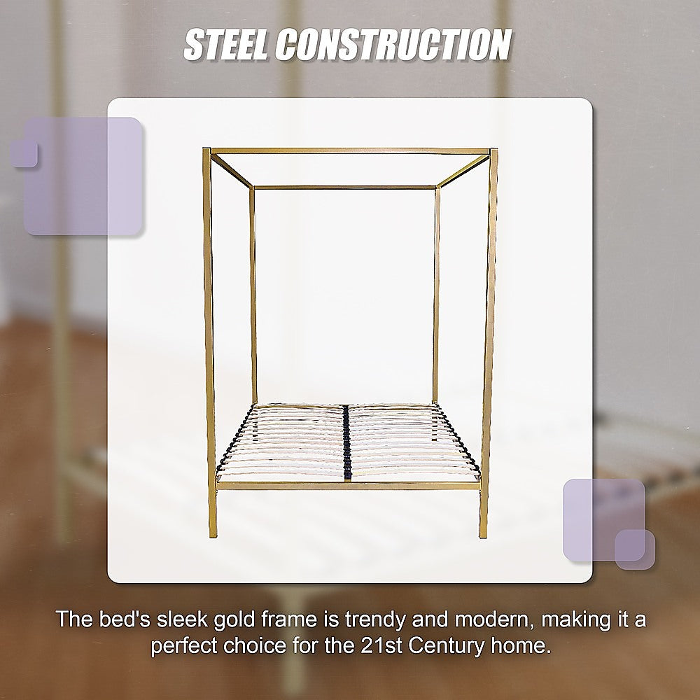 Bed Frame Four Poster Queen 4-Poster