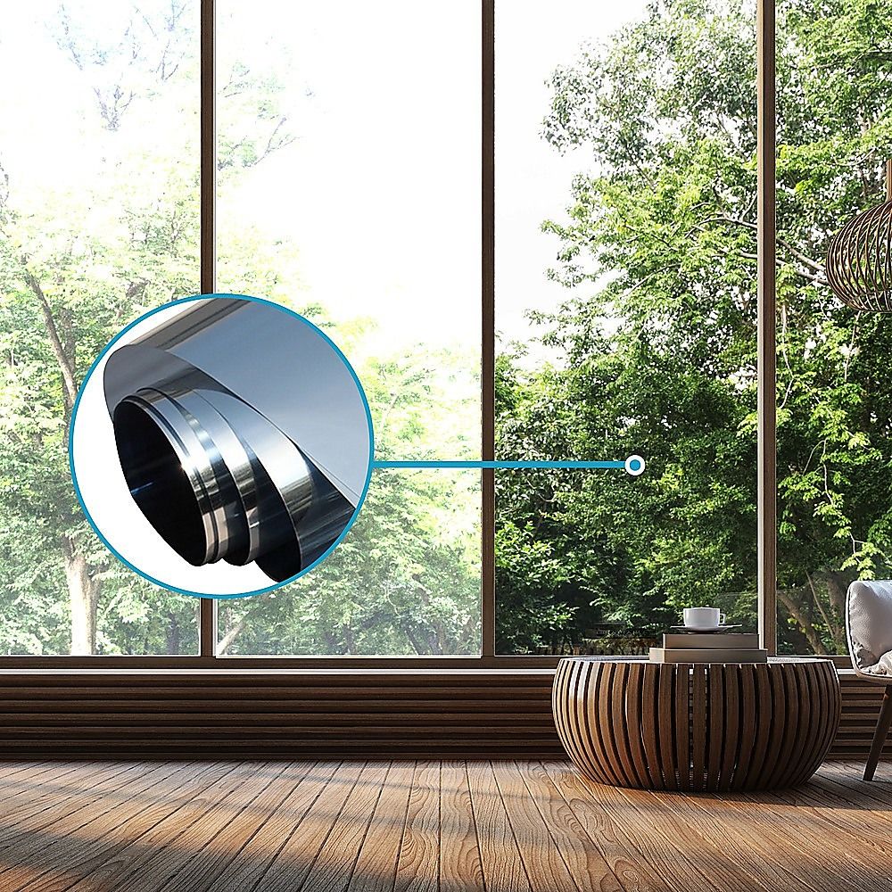 One Way Mirror Privacy Reflection Window Tint Film Stop Heat - 24Ft x 2Ft