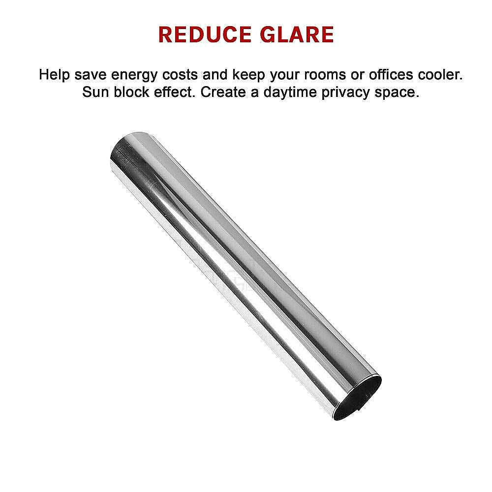One Way Mirror Privacy Reflection Window Tint Film Stop Heat - 24Ft x 2Ft