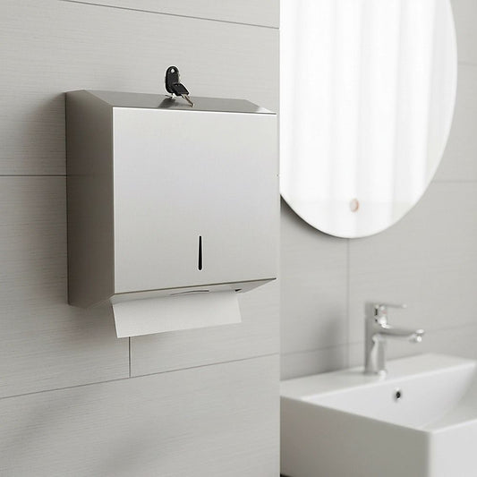 Stainless Steel Hand Paper Towel Dispenser Holder - Heavy Duty Toilet