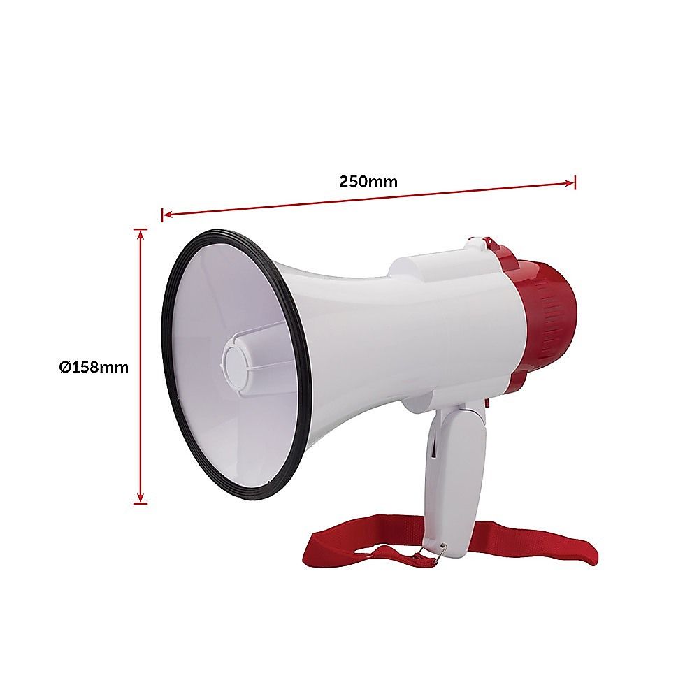 Megaphone HomeMyGardeno 25Watt Bull Horn with Siren