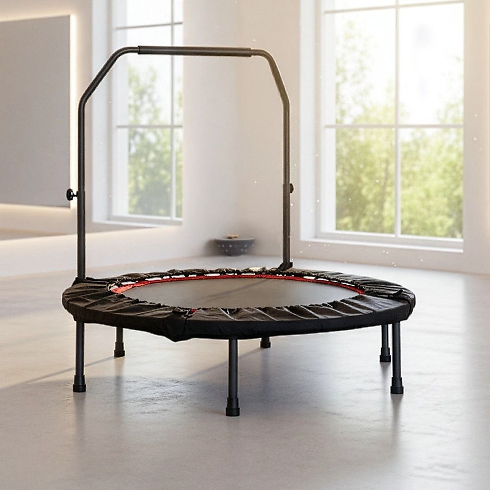 Mini Rebounder Trampoline with Handle Rail