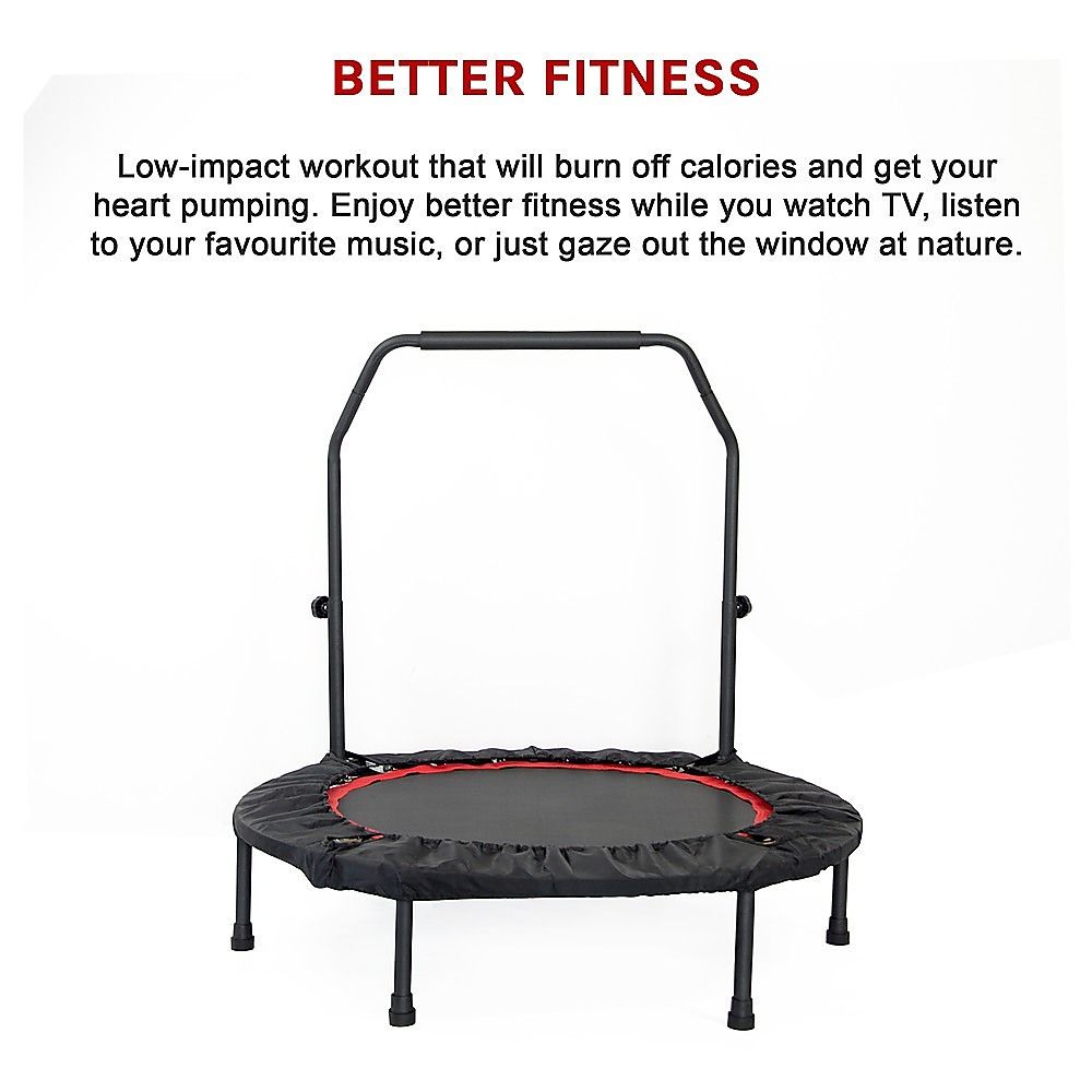 Mini Rebounder Trampoline with Handle Rail